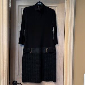 MICHAEL Tyler Black Dress with Textured Skirt